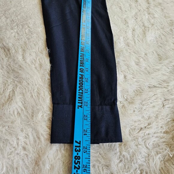 Calvin Klein Man's Navy Blue Cotton Cashmere Button Up Long Sleeves Shirt Size L - Picture 6 of 9